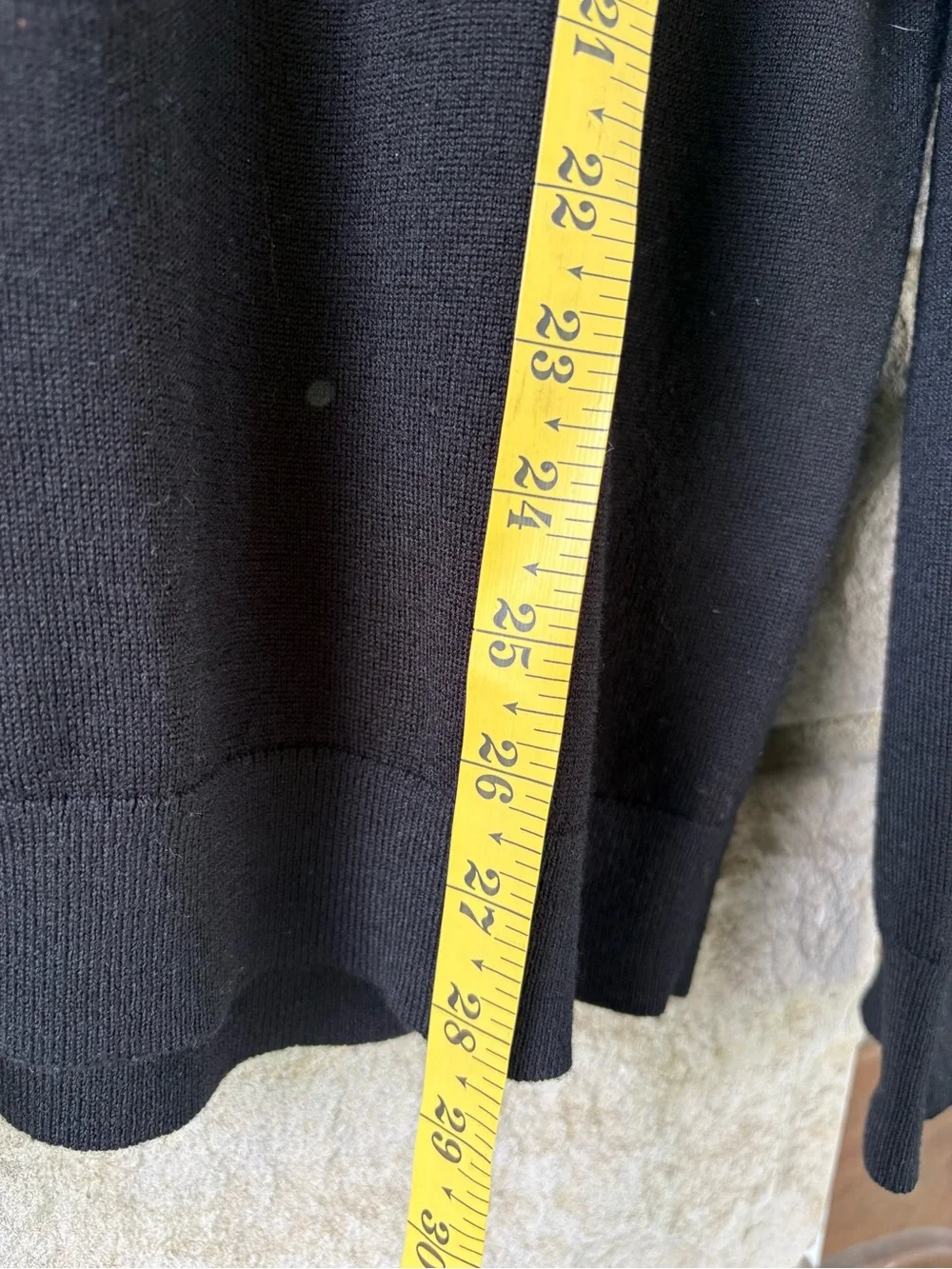 J. Crew 100% Merino Wool Men’s Black Crewneck Sweater
